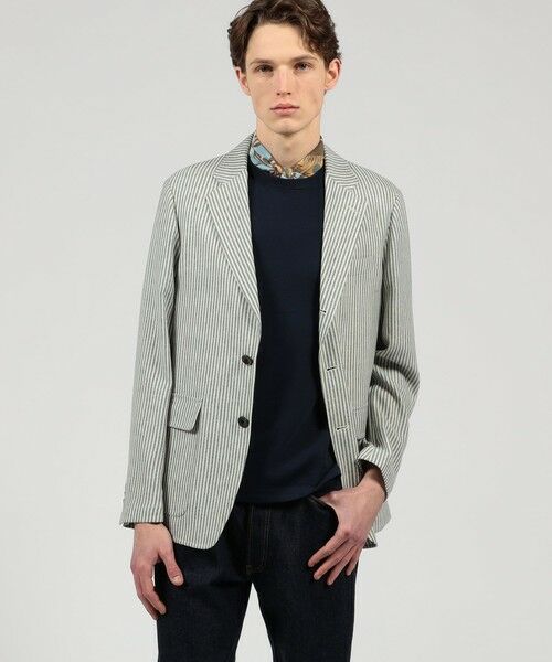 TOMORROWLAND / トゥモローランド テーラードジャケット | ウールリネンシルク シングルブレステッド 3Bジャケット MARLING＆EVANS | 詳細1