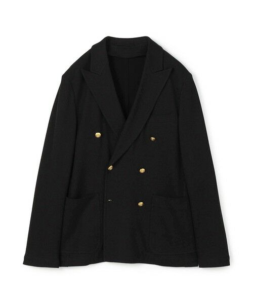 TOMORROWLAND / トゥモローランド テーラードジャケット | コットンビスコースダブルニット ダブルブレステッド6Bブレザー DONDY（19 ブラック）