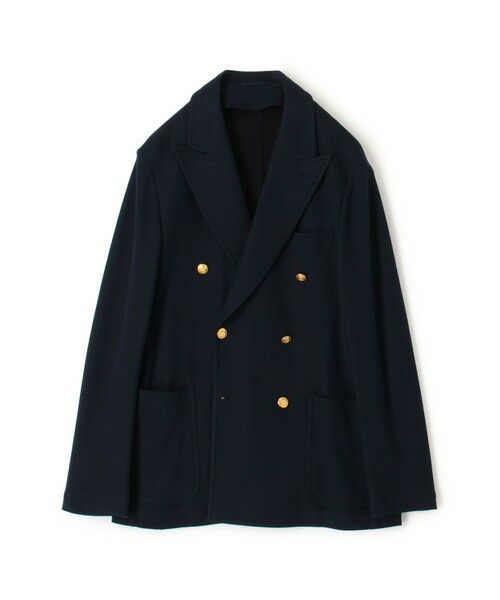 TOMORROWLAND / トゥモローランド テーラードジャケット | コットンビスコースダブルニット ダブルブレステッド6Bブレザー DONDY（69 ネイビー）