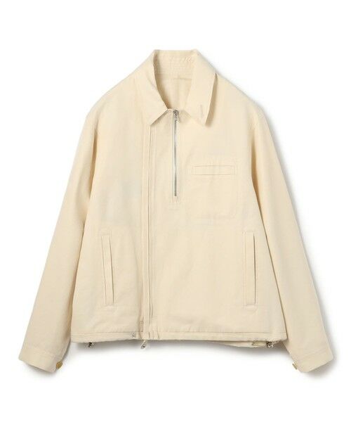 TOMORROWLAND / トゥモローランド ブルゾン | コットンシルクグログラン ライダースブルゾン（41 ライトベージュ）