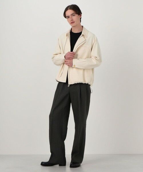 TOMORROWLAND / トゥモローランド ブルゾン | コットンシルクグログラン ライダースブルゾン | 詳細1