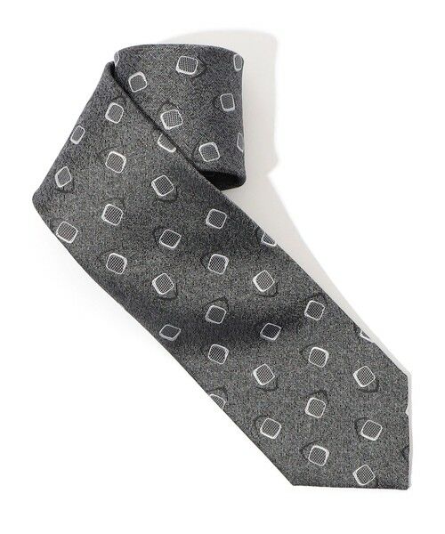 TOMORROWLAND / トゥモローランド ネクタイ | TOMORROWLAND シルクジャガード 小紋柄ネクタイ（16 グレー系）