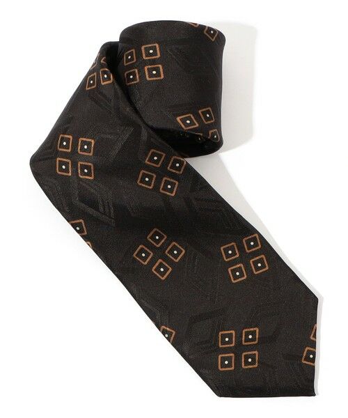 TOMORROWLAND / トゥモローランド ネクタイ | TOMORROWLAND シルクプリント 小紋柄ネクタイ（18 ブラック系）
