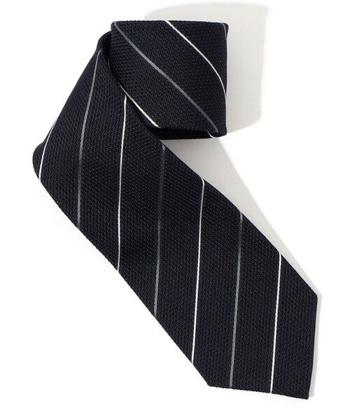 TOMORROWLAND / トゥモローランド ネクタイ | TOMORROWLAND シルクジャガード レジメンタルストライプネクタイ（48 グレー系）