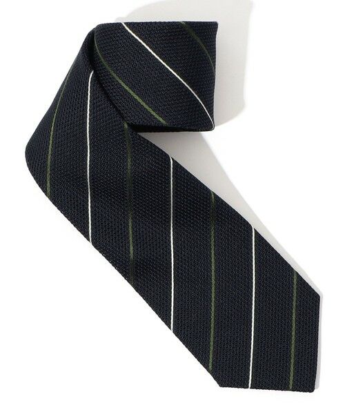 TOMORROWLAND / トゥモローランド ネクタイ | TOMORROWLAND シルクジャガード レジメンタルストライプネクタイ（56 カーキ系）