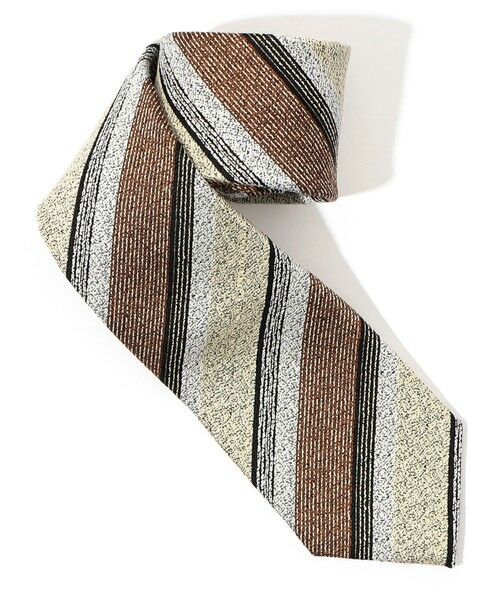 TOMORROWLAND / トゥモローランド ネクタイ | TOMORROWLAND シルクジャガード レジメンタルストライプネクタイ（46 ブラウン系）