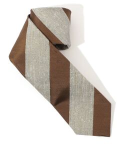 TOMORROWLAND / トゥモローランド ネクタイ | TOMORROWLAND シルクコットン レジメンタルストライプネクタイ