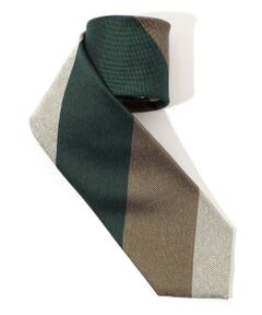 TOMORROWLAND / トゥモローランド ネクタイ | TOMORROWLAND シルク レジメンタルストライプネクタイ