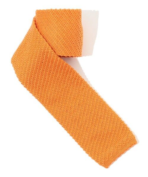 TOMORROWLAND / トゥモローランド ネクタイ | TRICOT-DIO コットン ニットタイ（25 オレンジ）