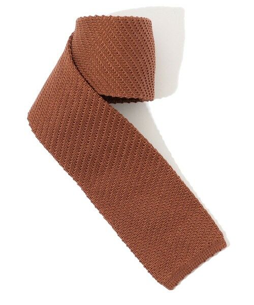 TOMORROWLAND / トゥモローランド ネクタイ | TRICOT-DIO コットン ニットタイ（45 キャメル）