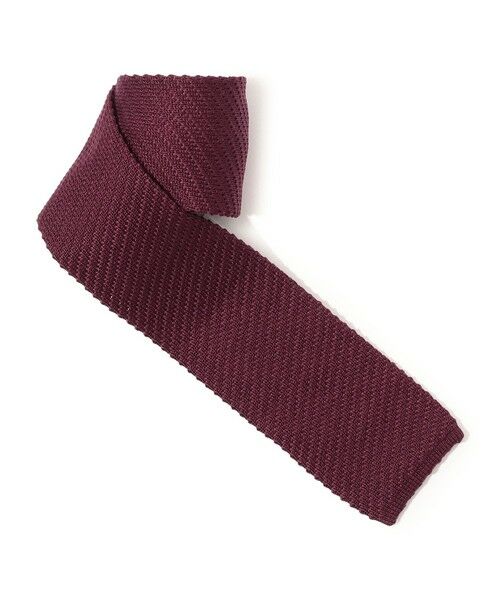TOMORROWLAND / トゥモローランド ネクタイ | TRICOT-DIO コットン ニットタイ（79 ダークパープル）