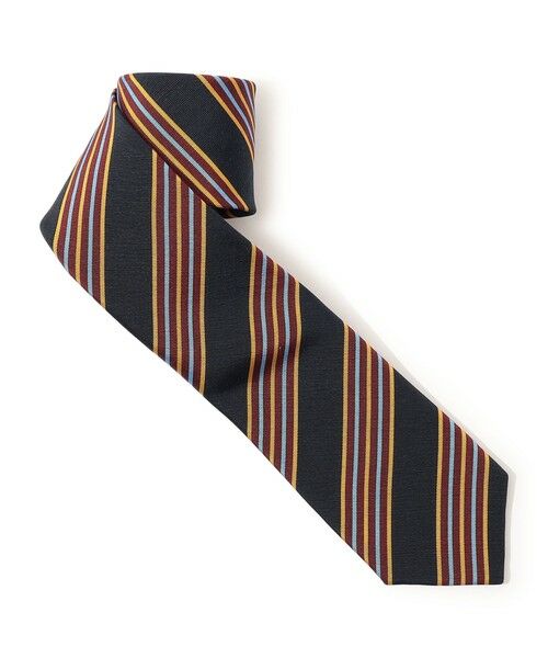 TOMORROWLAND / トゥモローランド ネクタイ | Atkinsons アイリッシュポプリン レジメンタルストライプネクタイ（18 ブラック系）