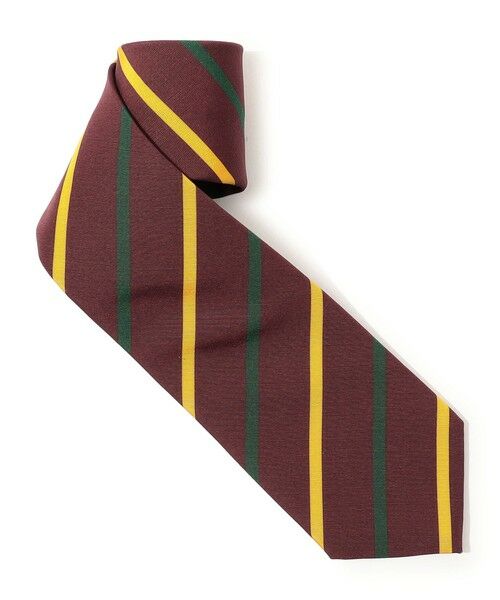 TOMORROWLAND / トゥモローランド ネクタイ | Atkinsons アイリッシュポプリン レジメンタルストライプネクタイ（36 ダークレッド系）