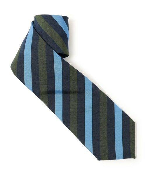 TOMORROWLAND / トゥモローランド ネクタイ | Atkinsons アイリッシュポプリン レジメンタルストライプネクタイ（68 ブルー系）