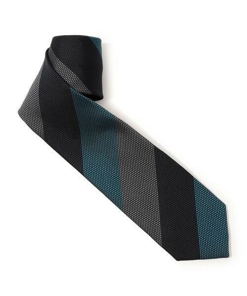 TOMORROWLAND / トゥモローランド ネクタイ | TOMORROWLAND シルクジャガード レジメンタルストライプネクタイ（16 ブルー系）