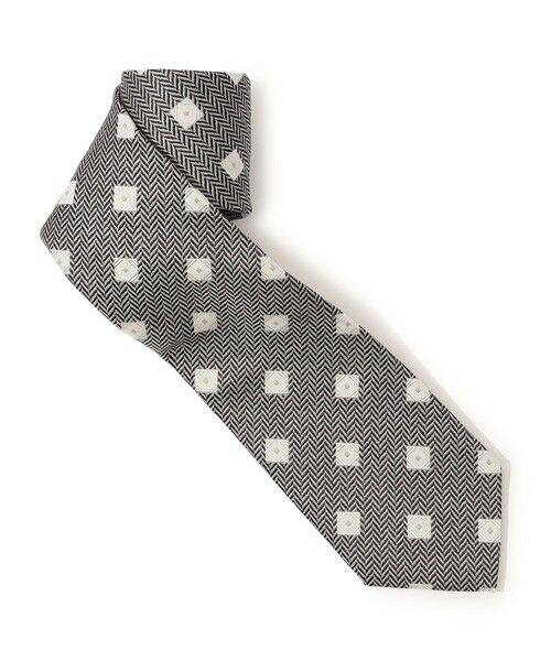 TOMORROWLAND / トゥモローランド ネクタイ | TOMORROWLAND シルクジャガード 小紋柄ネクタイ（16 グレー系）