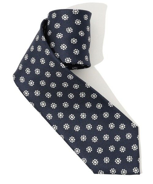 TOMORROWLAND / トゥモローランド ネクタイ | ERRICO FORMICOLA シルクプリント 小紋柄ネクタイ（18 ブラック系）
