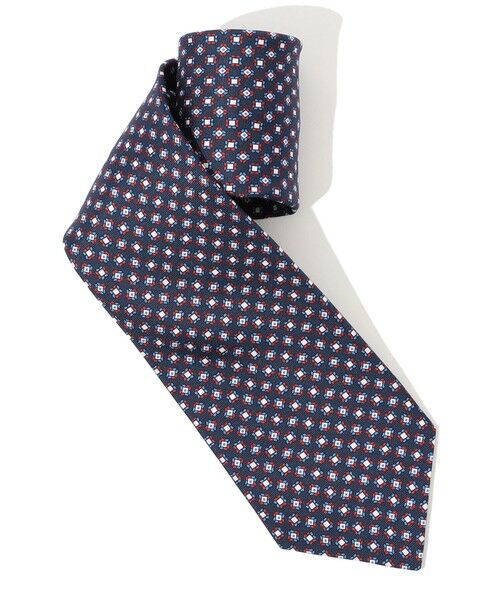 TOMORROWLAND / トゥモローランド ネクタイ | ERRICO FORMICOLA シルクプリント 小紋柄ネクタイ（68 ネイビー系）