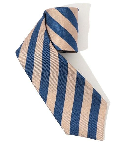 TOMORROWLAND / トゥモローランド ネクタイ | ERRICO FORMICOLA シルクプリント レジメンタルストライプネクタイ（68 ダークブルー系）