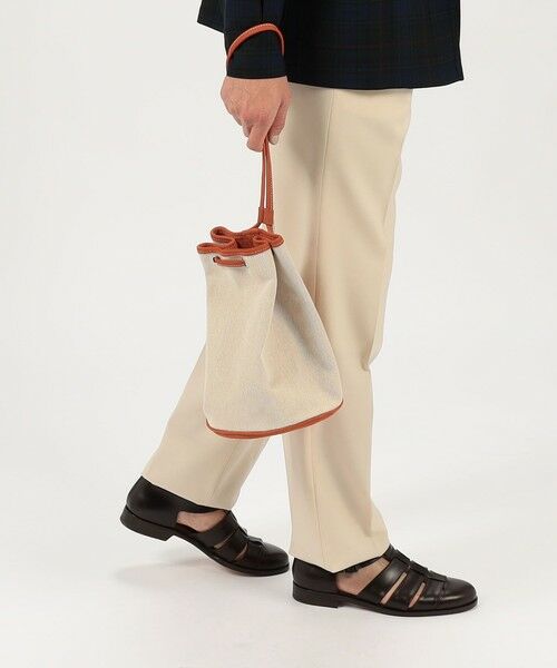 TOMORROWLAND / トゥモローランド ハンドバッグ | 【別注】Charles et Charlus  Escala ヌバックキャンバスコンビ 巾着バッグ | 詳細9