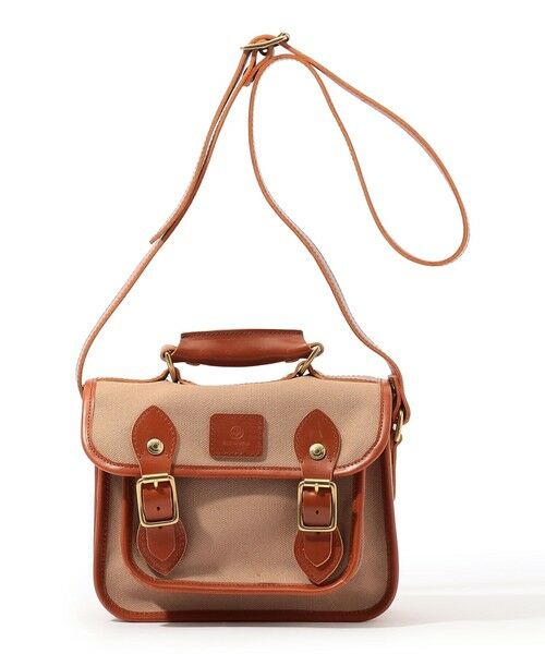 TOMORROWLAND / トゥモローランド ショルダーバッグ | GLENROYAL ブライドルレザー×キャンバス サッチェルバッグ（48 ブラウン系）