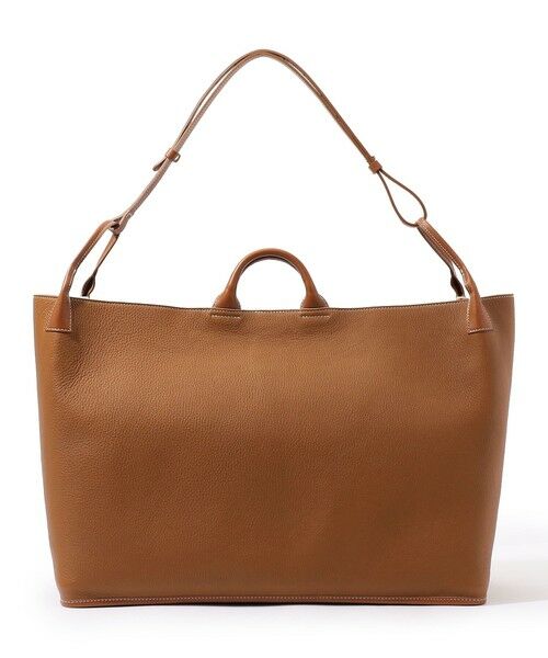 TOMORROWLAND / トゥモローランド トートバッグ | 【別注】A シュリンクレザー サドルショルダーバッグ（43 ベージュ）