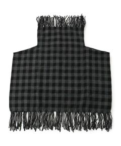 TOMORROWLAND / トゥモローランド マフラー・ショール・スヌード・ストール | HAVERSACK ATTIRE ウールビエラチェック フリンジネックウォーマー