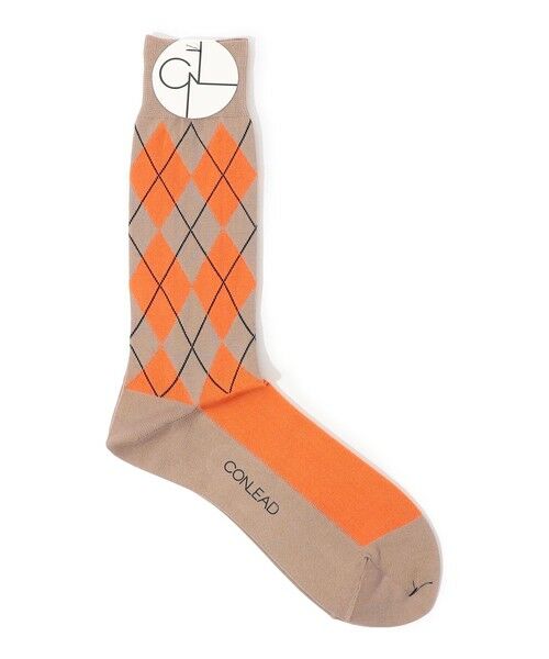 TOMORROWLAND / トゥモローランド ソックス | CONLEAD アーガイルソックス（44 オレンジ系）