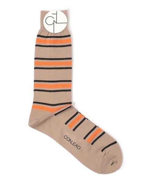 TOMORROWLAND / トゥモローランド ソックス | CONLEAD ボーダーソックス（44 オレンジ系）