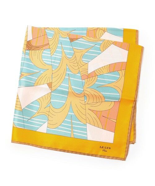 TOMORROWLAND / トゥモローランド バンダナ・スカーフ | LE LYS シルク プリントスカーフ（44 オレンジ系）