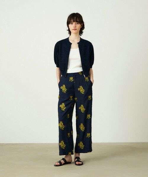 TOMORROWLAND / トゥモローランド その他パンツ | カットジャカード タックストレートパンツ | 詳細1