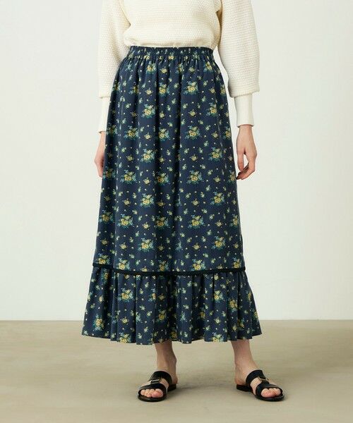 TOMORROWLAND / トゥモローランド ロング・マキシ丈スカート | レーヨンプリント ティアードマキシスカート | 詳細2