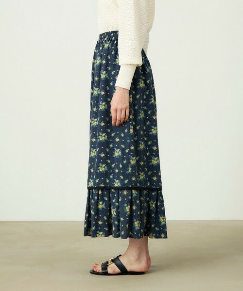 TOMORROWLAND / トゥモローランド ロング・マキシ丈スカート | レーヨンプリント ティアードマキシスカート | 詳細3