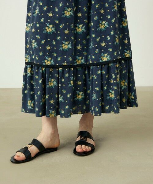 TOMORROWLAND / トゥモローランド ロング・マキシ丈スカート | レーヨンプリント ティアードマキシスカート | 詳細7