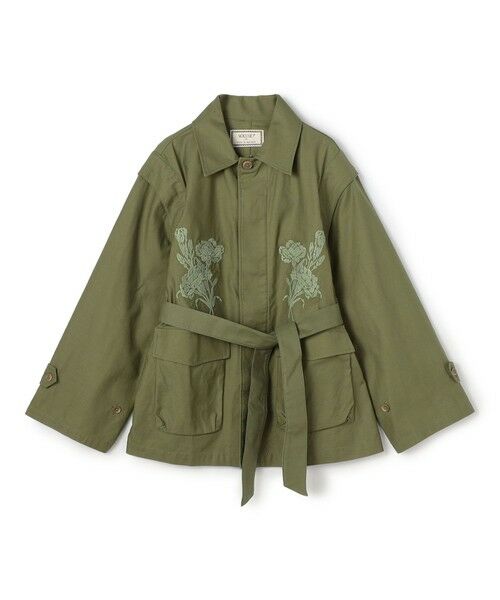 TOMORROWLAND / トゥモローランド ミリタリージャケット・コート | バックサテン 2-wayミリタリージャケット（57 カーキ）