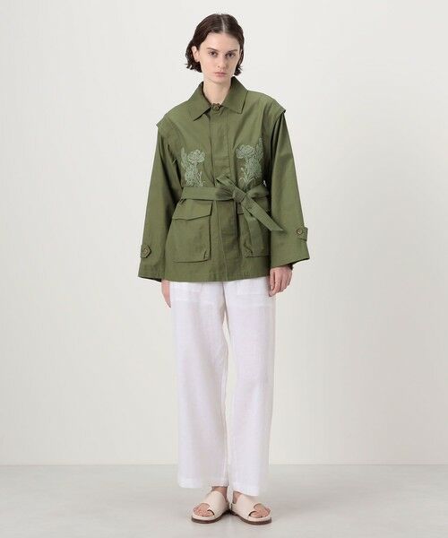 TOMORROWLAND / トゥモローランド ミリタリージャケット・コート | バックサテン 2-wayミリタリージャケット | 詳細1