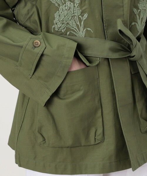 TOMORROWLAND / トゥモローランド ミリタリージャケット・コート | バックサテン 2-wayミリタリージャケット | 詳細10