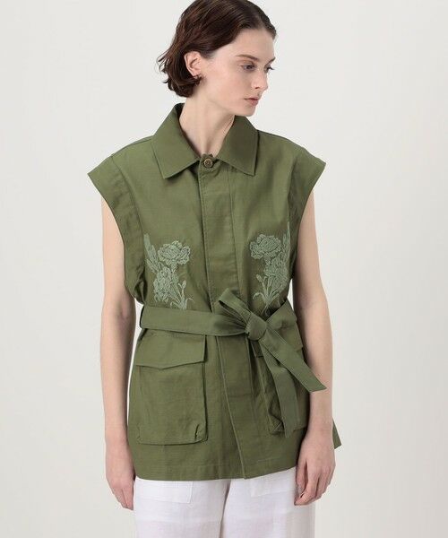 TOMORROWLAND / トゥモローランド ミリタリージャケット・コート | バックサテン 2-wayミリタリージャケット | 詳細12