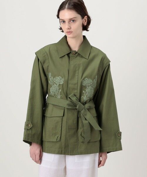 TOMORROWLAND / トゥモローランド ミリタリージャケット・コート | バックサテン 2-wayミリタリージャケット | 詳細2