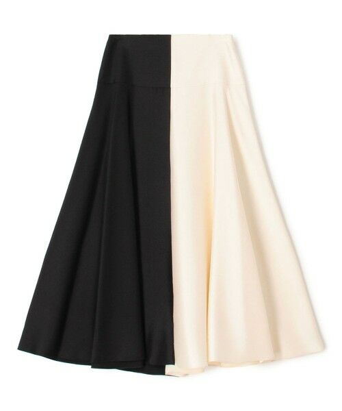 TOMORROWLAND / トゥモローランド ロング・マキシ丈スカート | PARTOW Lucia Skirt バイカラーフレアスカート（18 ブラック系）