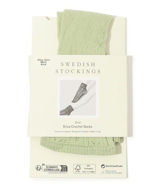 TOMORROWLAND / トゥモローランド ソックス | SWEDISH STOCKINGS Erica Crochet Socks クロシェソックス（51 ライトグリーン）