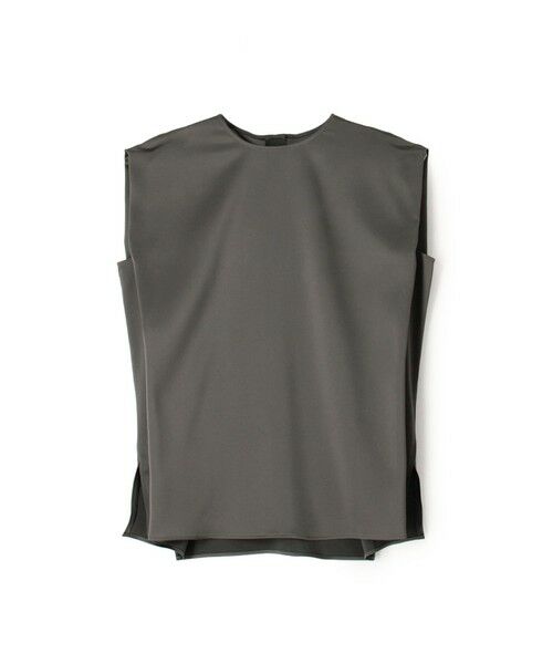 TOMORROWLAND / トゥモローランド シャツ・ブラウス | ノーブルサテン ノースリーブブラウス（17 グレー）
