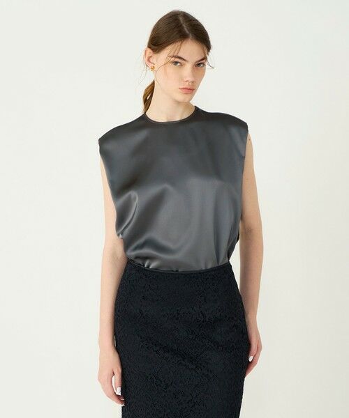 TOMORROWLAND / トゥモローランド シャツ・ブラウス | ノーブルサテン ノースリーブブラウス | 詳細11
