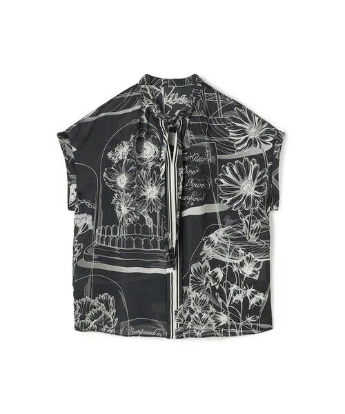 TOMORROWLAND / トゥモローランド シャツ・ブラウス | 【別注】manipuri for Ballsey Glass dome Flower ボウタイブラウス（18 ブラック系）