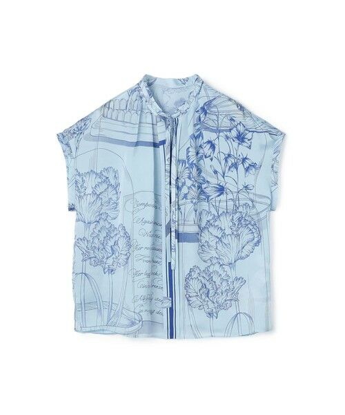 TOMORROWLAND / トゥモローランド シャツ・ブラウス | 【別注】manipuri for Ballsey Glass dome Flower ボウタイブラウス（62 ライトブルー系）