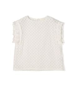 TOMORROWLAND / トゥモローランド シャツ・ブラウス | グリッドカットジャカード フリルフレンチブラウス