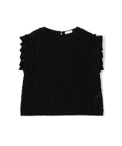 TOMORROWLAND / トゥモローランド シャツ・ブラウス | グリッドカットジャカード フリルフレンチブラウス