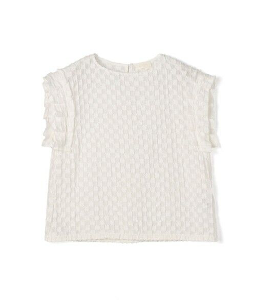 TOMORROWLAND / トゥモローランド シャツ・ブラウス | グリッドカットジャカード フリルフレンチブラウス（11 ホワイト）