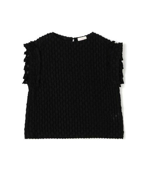 TOMORROWLAND / トゥモローランド シャツ・ブラウス | グリッドカットジャカード フリルフレンチブラウス（19 ブラック）