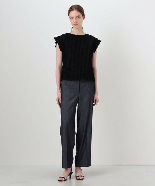 TOMORROWLAND / トゥモローランド シャツ・ブラウス | グリッドカットジャカード フリルフレンチブラウス | 詳細1